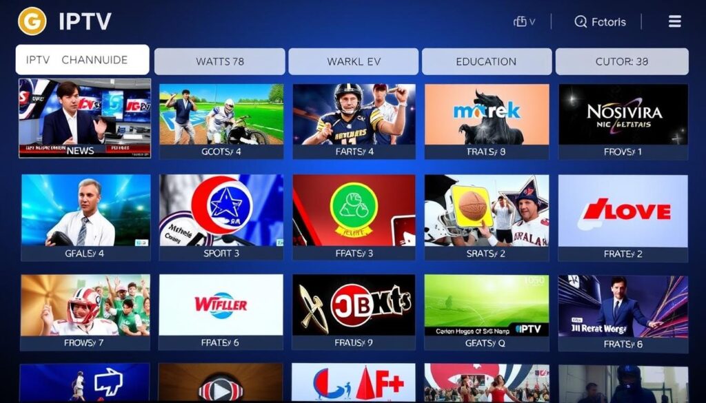 Generate an image of IPTV Golden's channel guide