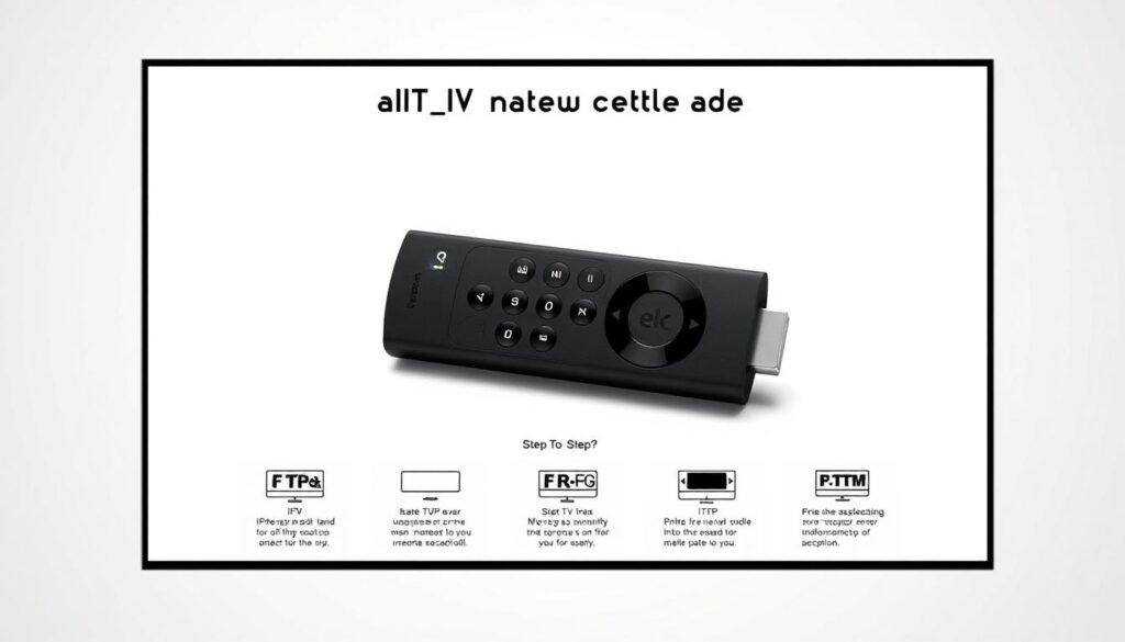 Image of Firestick with IPTV setup guide