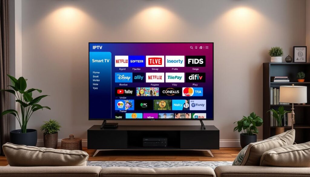 Image of Smart TV with IPTV channels