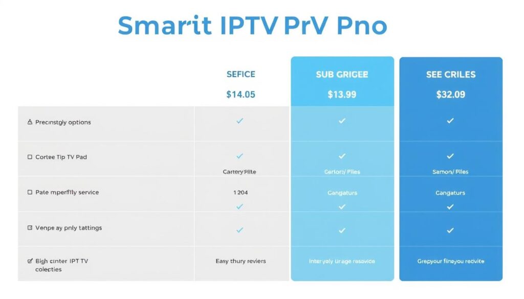 An image of a pricing chart for GSE Smart IPTV Pro An image of a pricing chart for GSE Smart IPTV Pro