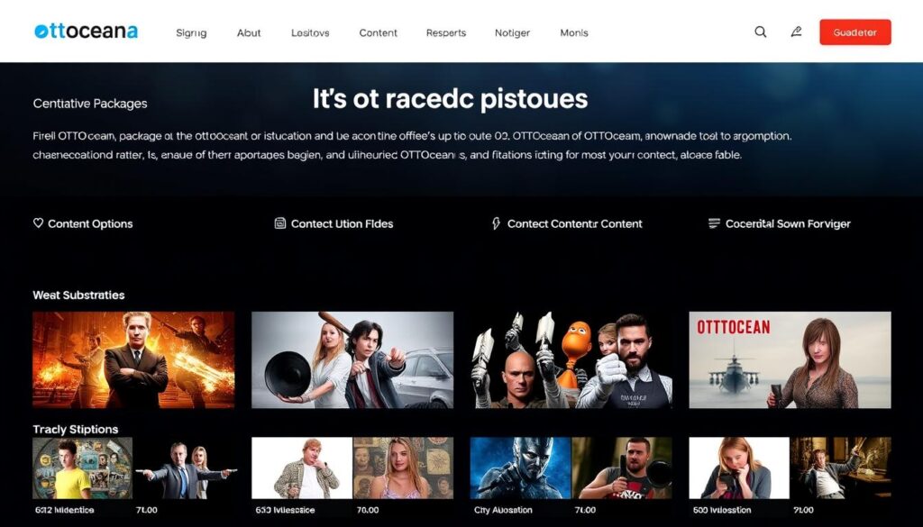 Generate an image of OTTOcean's versatile subscription packages, showcasing its range of content options.