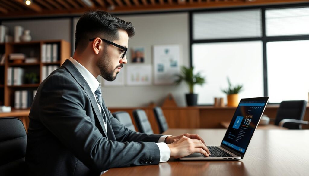 Generate an image of a person setting up a VPN on their device for IPTV streaming