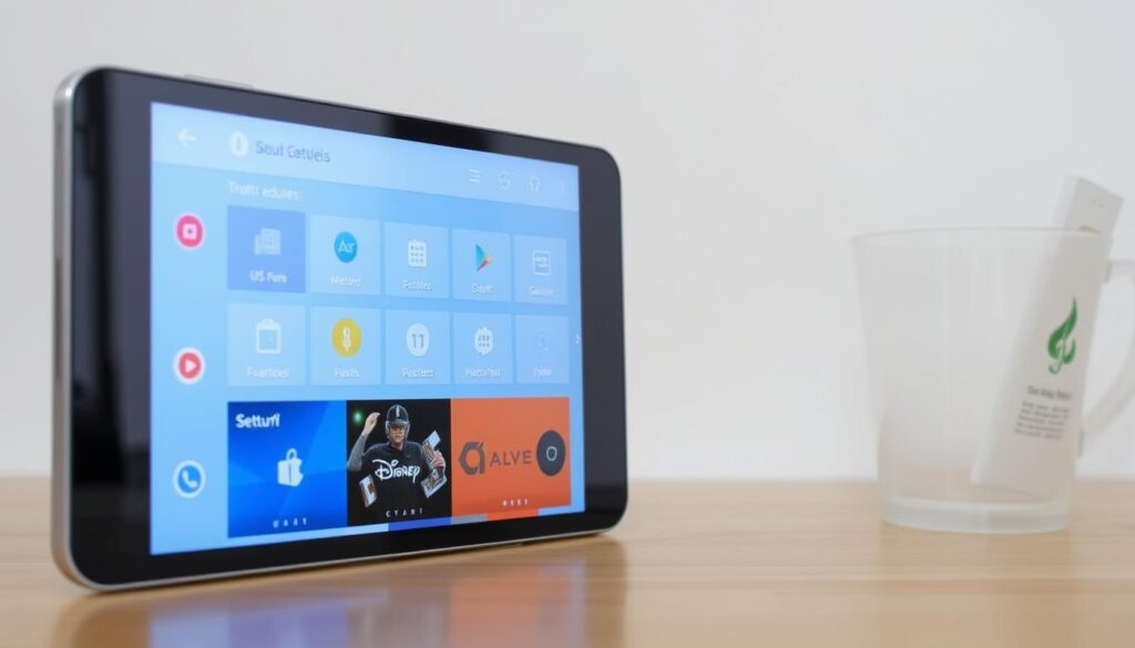 Generate an image of the GSE Smart IPTV app interface on an Android device