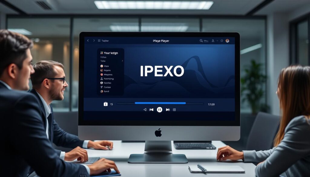 Generate an image of the IPEXO Player interface on a computer screen.