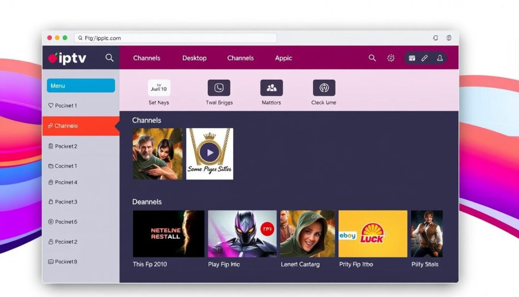 Generate an image of the Online IPTV Player web interface.
