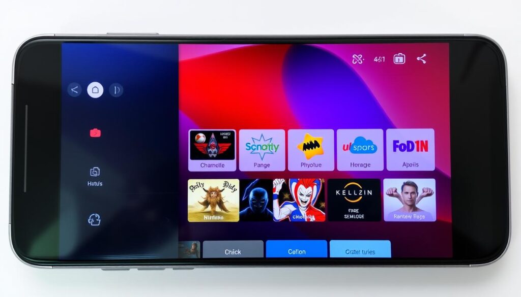 Generate an image of the Perfect Player IPTV interface on an Android device. Generate an image of the Perfect Player IPTV interface on an Android device.