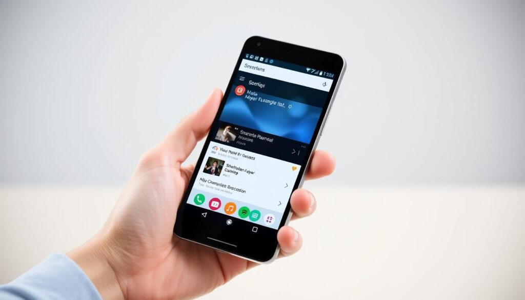 Generate an image of the Smarters Player Lite app interface on an Android device