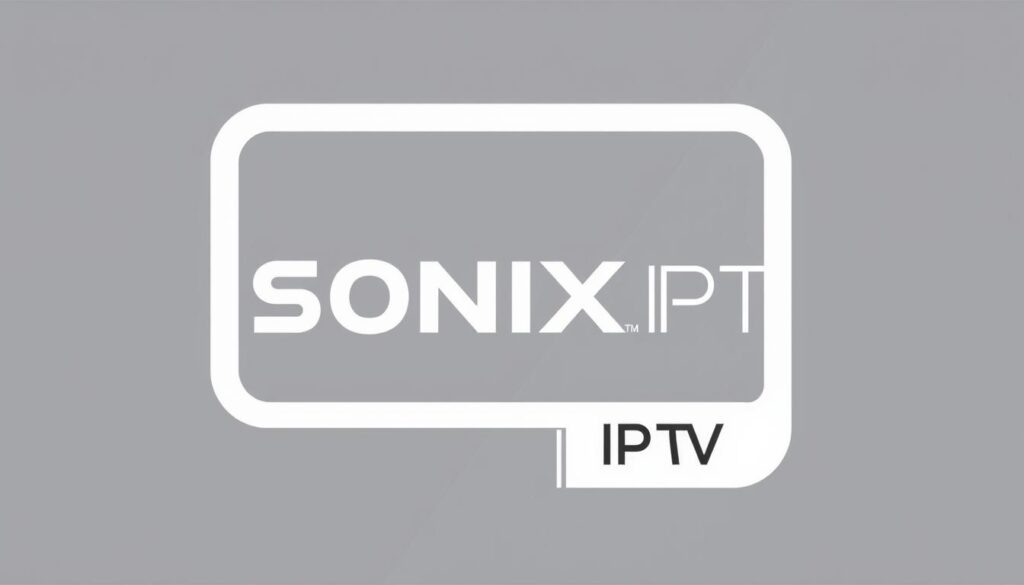 Generate an image of the Sonix IPTV logo with a sleek, modern design.