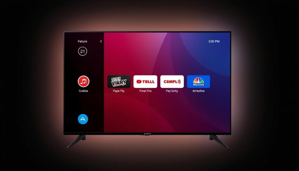 Generate an image of the TiviMate IPTV Player interface on an Android TV device.