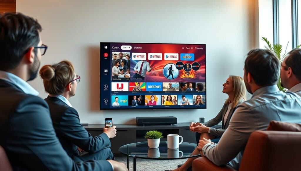 Generate an image representing 4K Live IPTV streaming service