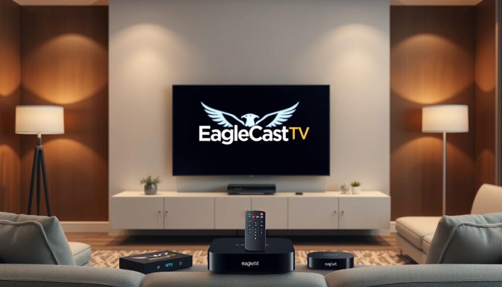 Generate an image representing EagleCast TV IPTV service