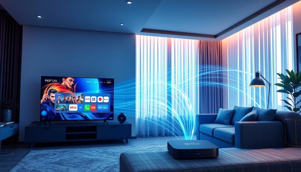 Generate an image representing Fast IPTV technology