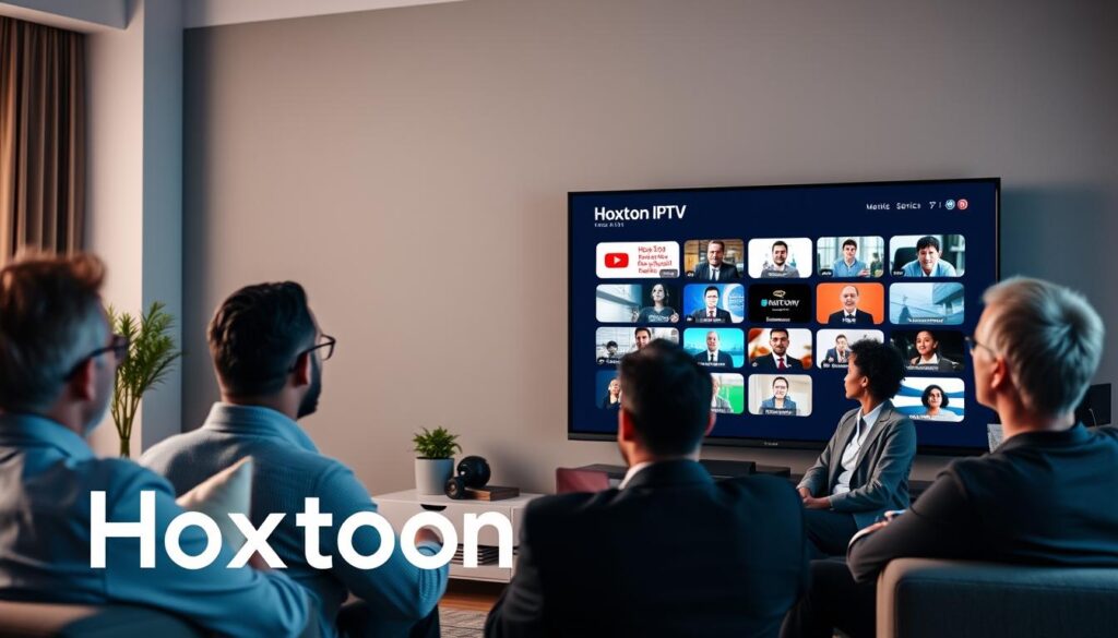 Generate an image representing Hoxtoon IPTV service