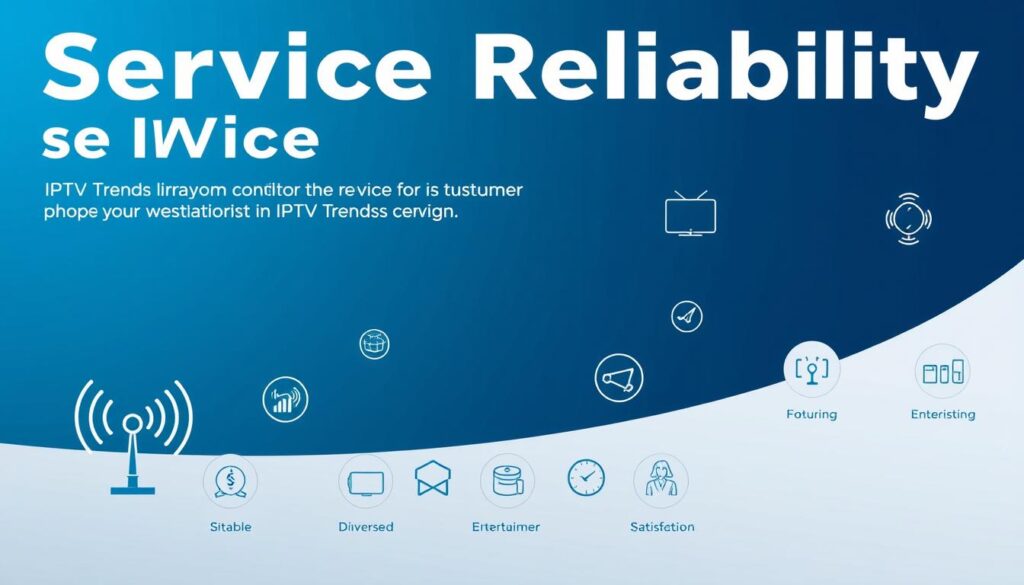 Generate an image representing IPTV Trends' service reliability.