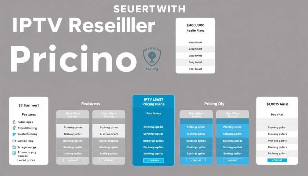 Generate an image representing IPTV reseller pricing plans