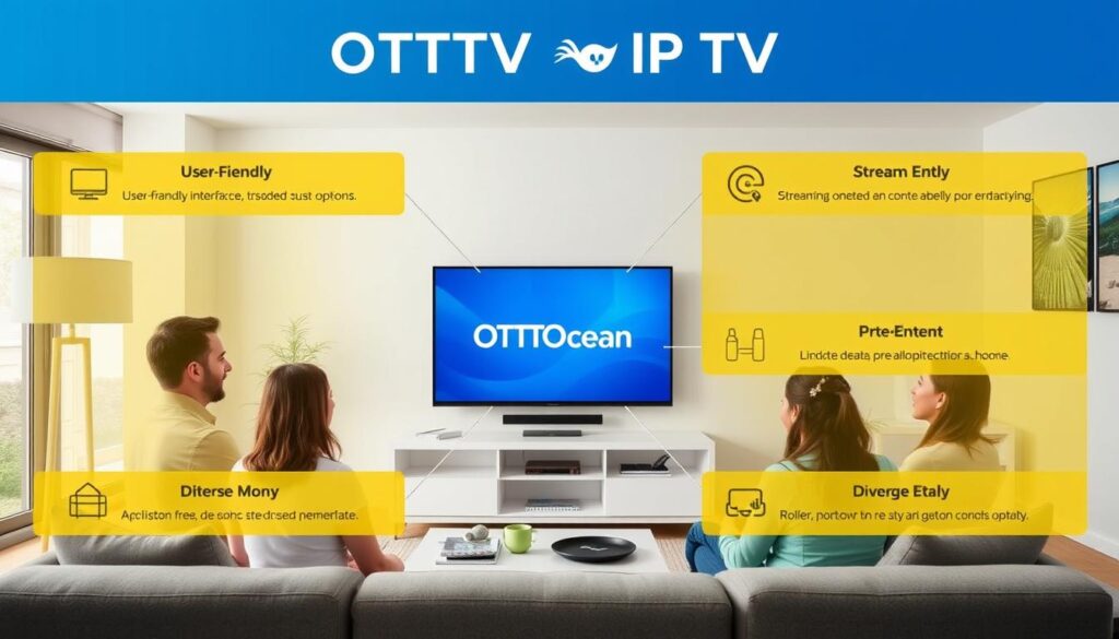 Generate an image representing OTTOcean's IPTV service