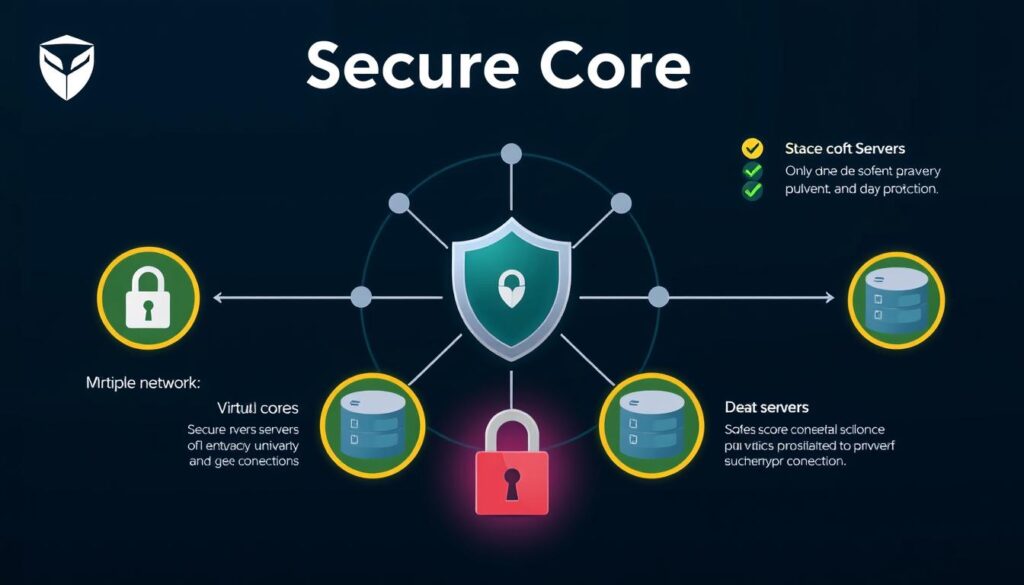 Generate an image representing ProtonVPN's Secure Core feature.