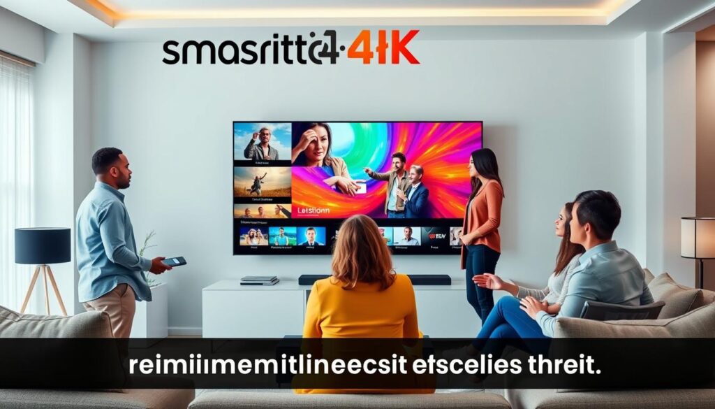 Generate an image representing Smart4K IPTV's premium streaming service