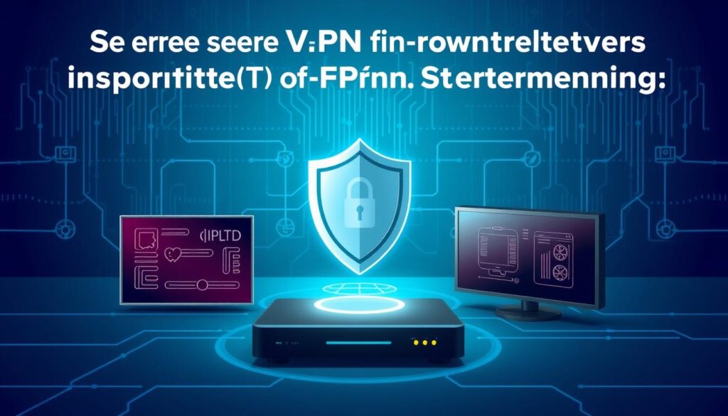 Generate an image representing a VPN connection enhancing IPTV streaming security