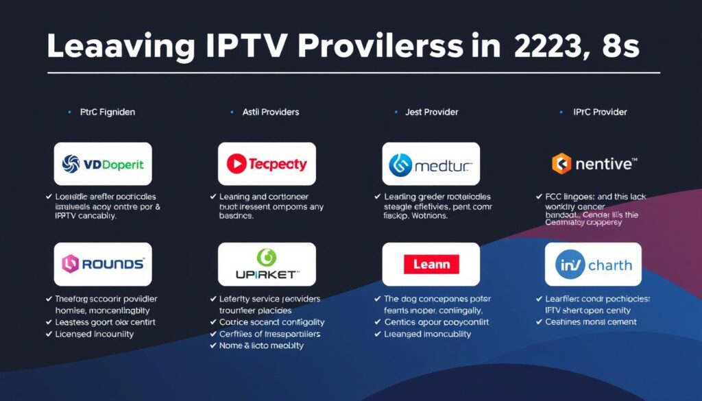 Generate an image representing the top IPTV providers in Canada for 2026