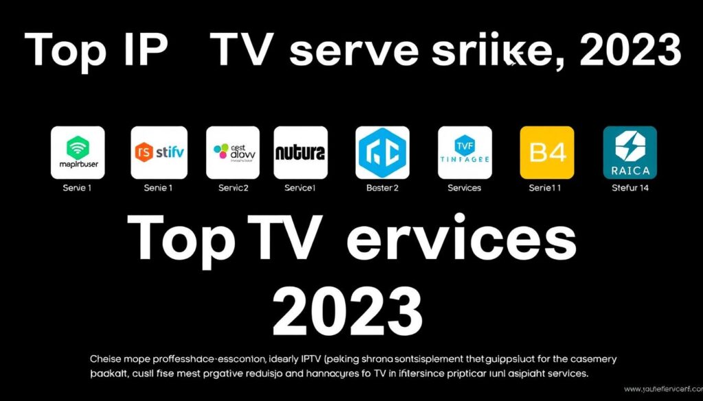 Generate an image representing the top IPTV services for 2023