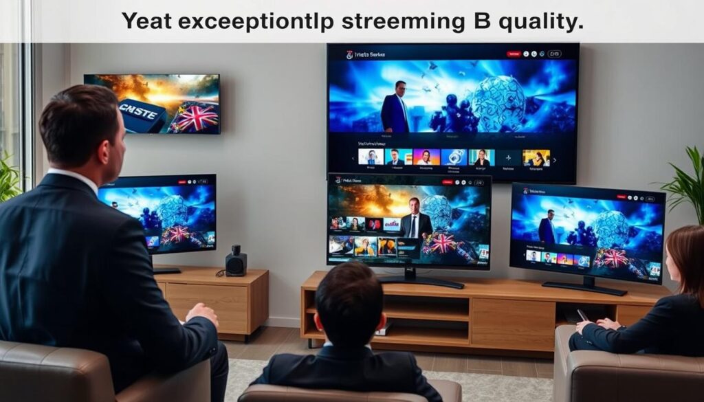Generate an image showing Majestic IPTV's streaming quality.