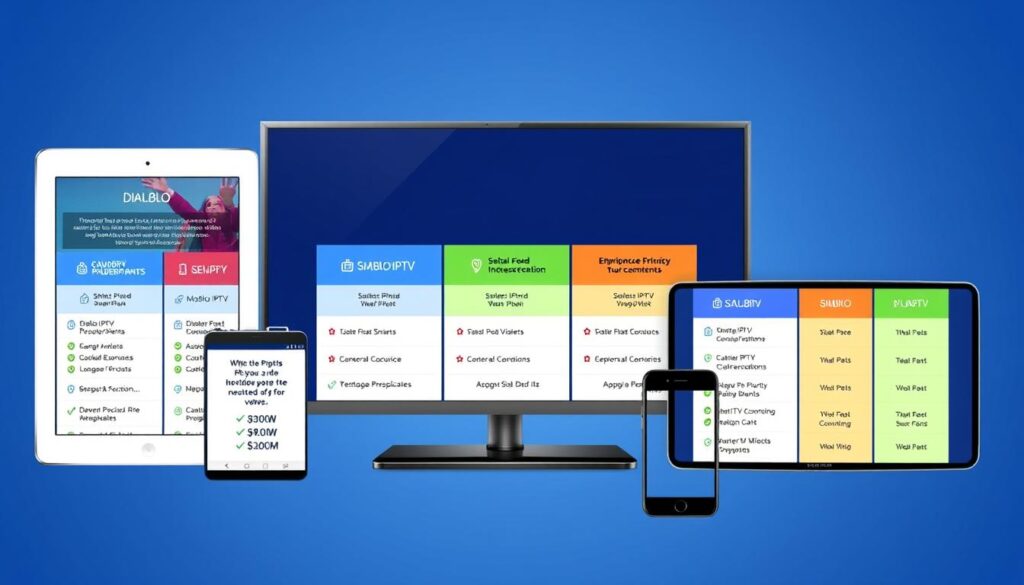 Image of Diablo IPTV subscription plans on various devices