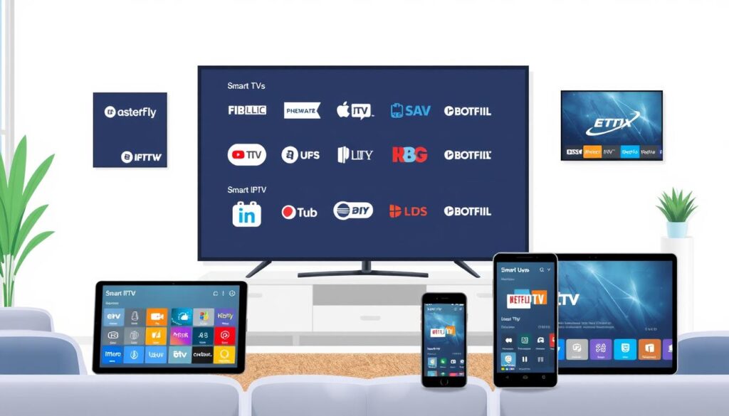 Image of various IPTV providers on different devices Image of various IPTV providers on different devices