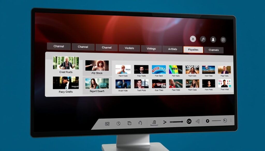 Generate an image of IPTV Stream Player interface on a Windows PC