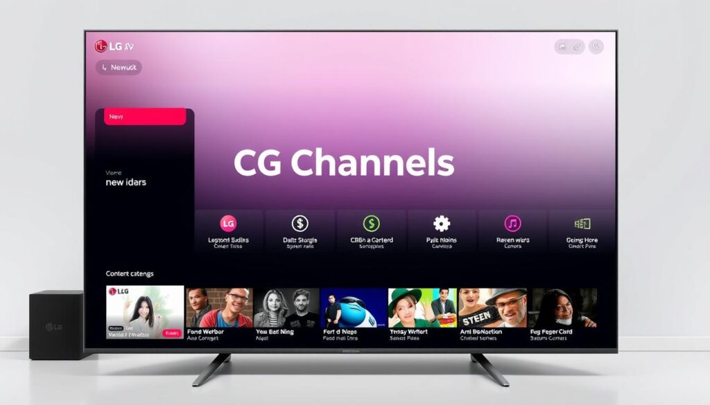 Generate an image of LG Channels' homepage. Generate an image of LG Channels' homepage.