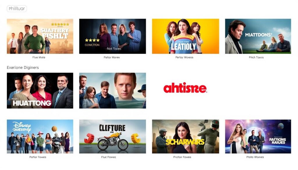 Generate an image of Philo's entertainment channel lineup.