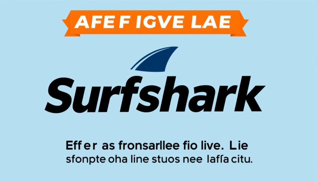 Generate an image of Surfshark's logo with a budget-friendly tagline. Generate an image of Surfshark's logo with a budget-friendly tagline.