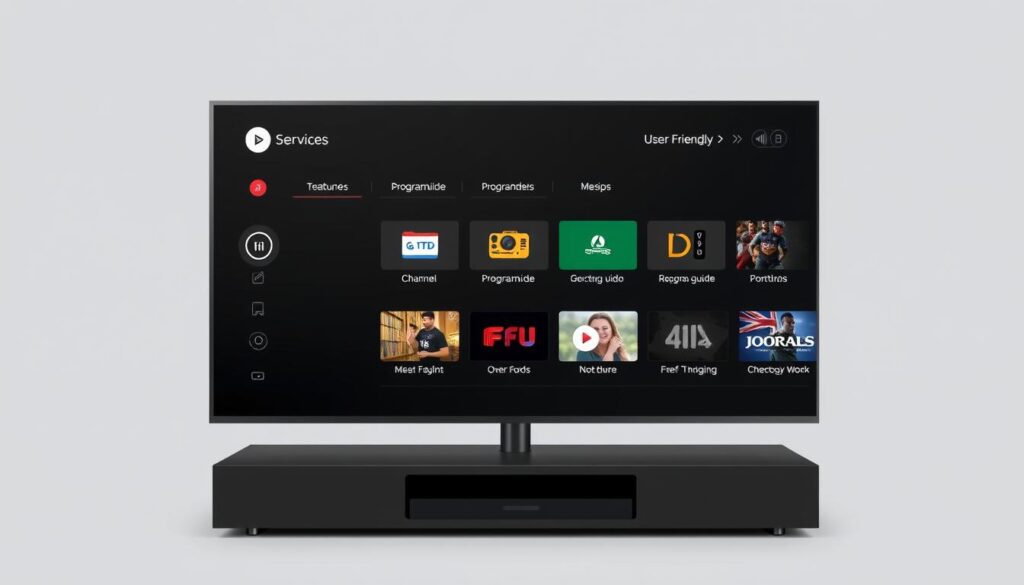 Generate an image of Tablo's IPTV service interface. Generate an image of Tablo's IPTV service interface.