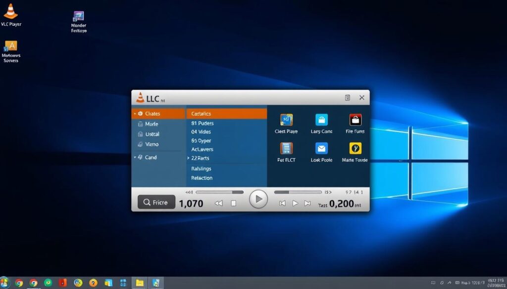 Generate an image of VLC Media Player interface on a Windows desktop.