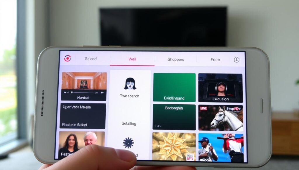 Generate an image of the GSE Smart IPTV PRO application interface on an Android device.