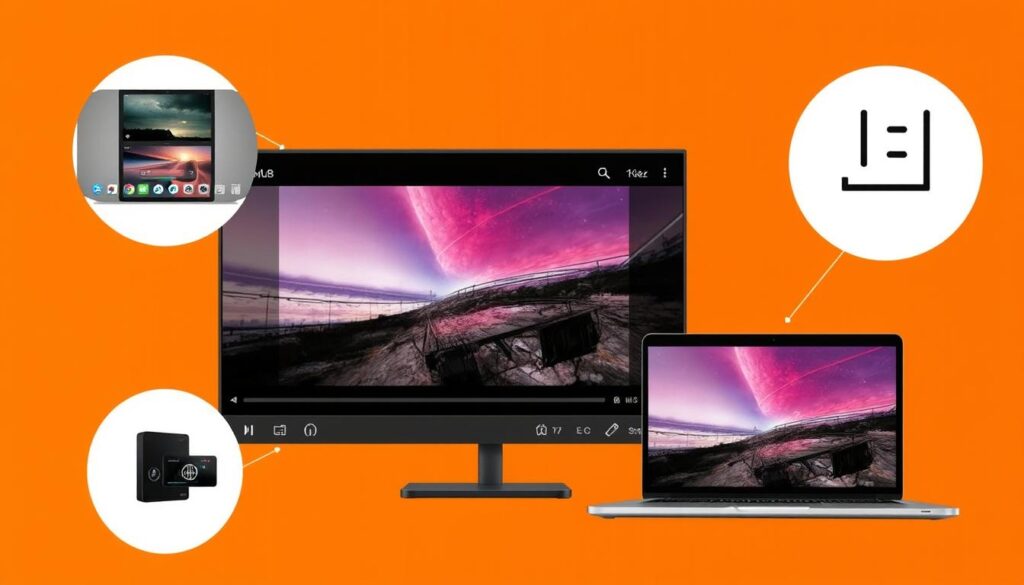 Generate an image of the HLS Player interface demonstrating its simplicity and effectiveness for M3U8 streaming.