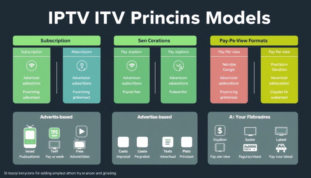 Generate an image representing IPTV pricing models