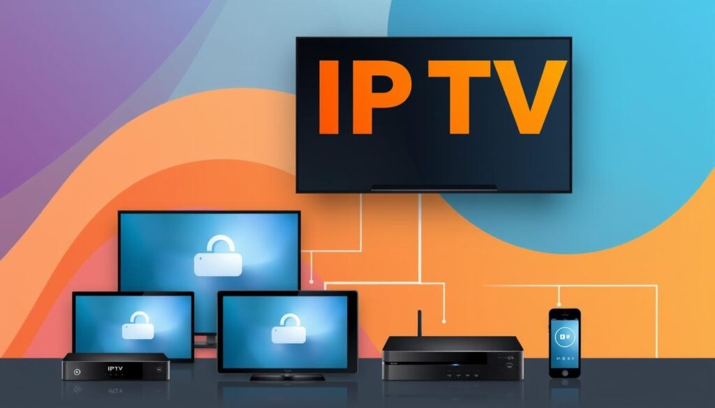 Generate an image representing IPTV technology