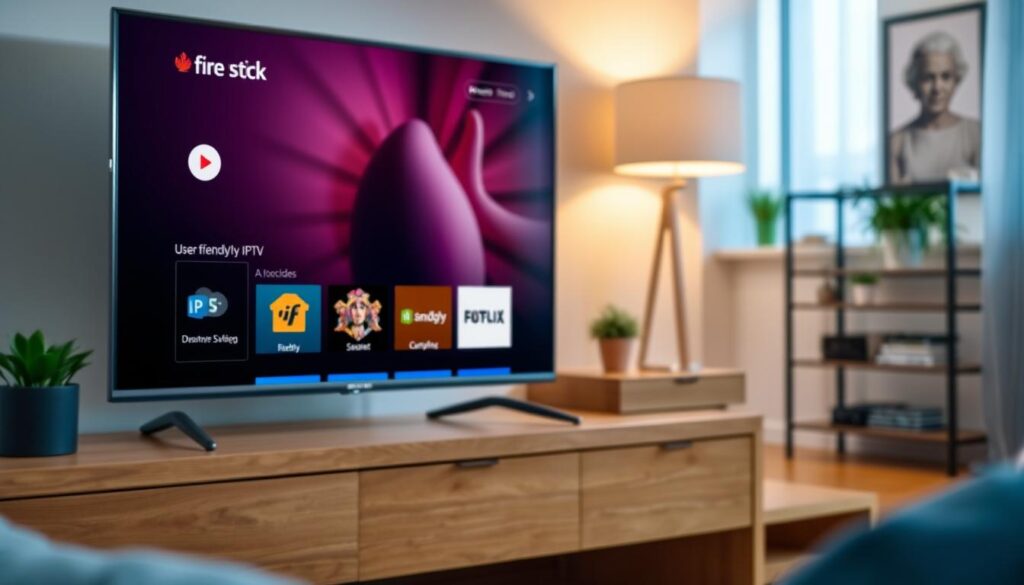 Image of Amazon Fire Stick with IPTV app Image of Amazon Fire Stick with IPTV app