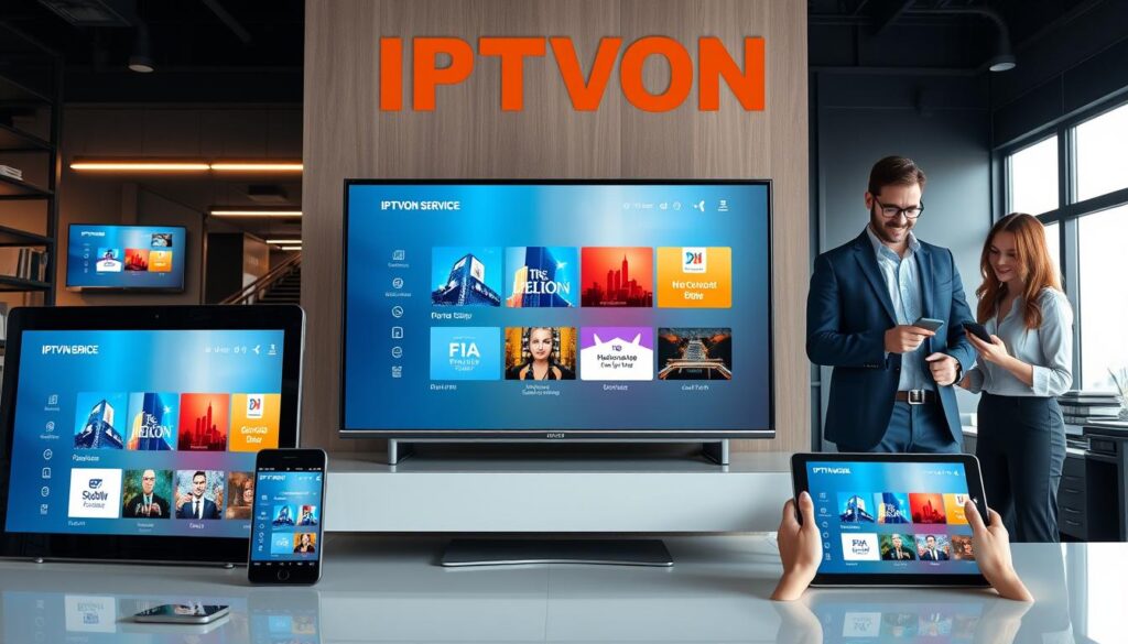 Image of IPTVON service interface on various devices Image of IPTVON service interface on various devices