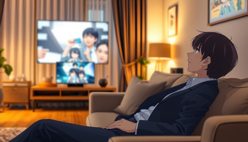 Image of a person watching anime on Crunchyroll via IPTV Image of a person watching anime on Crunchyroll via IPTV