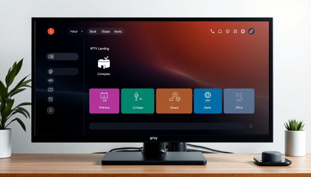 Generate an image of IPTV Smarters interface on a PC