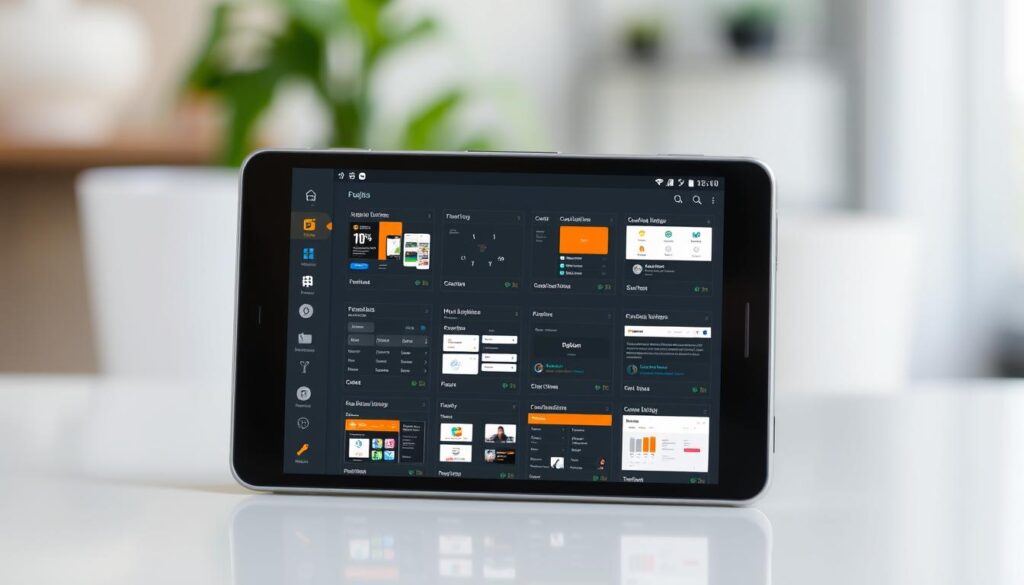 Generate an image of TiviMate's customizable interface on an Android device, showing various layout options. Generate an image of TiviMate's customizable interface on an Android device, showing various layout options.
