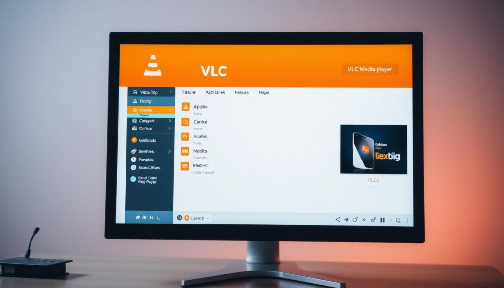 Generate an image of VLC Media Player interface on a PC screen