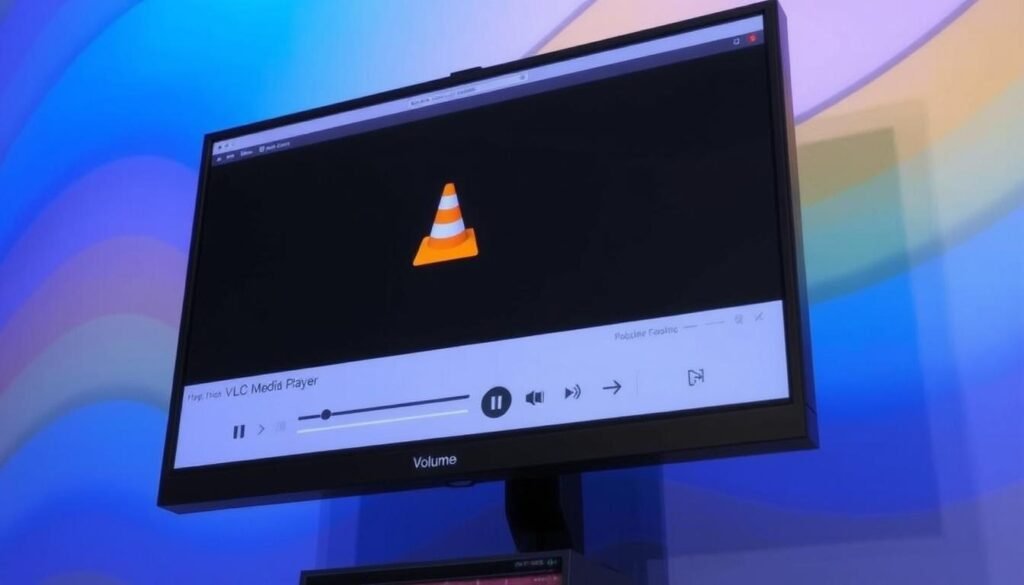 Generate an image of VLC Media Player interface on a computer screen.