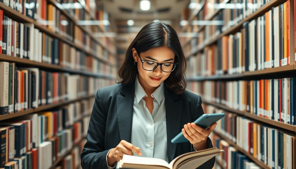 Generate an image of a person accessing a vast library of content on Worthystream Generate an image of a person accessing a vast library of content on Worthystream