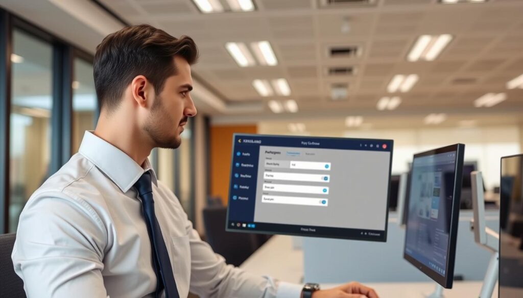 Generate an image of a person configuring XTREAM API settings on IPTV Player Pro Generate an image of a person configuring XTREAM API settings on IPTV Player Pro