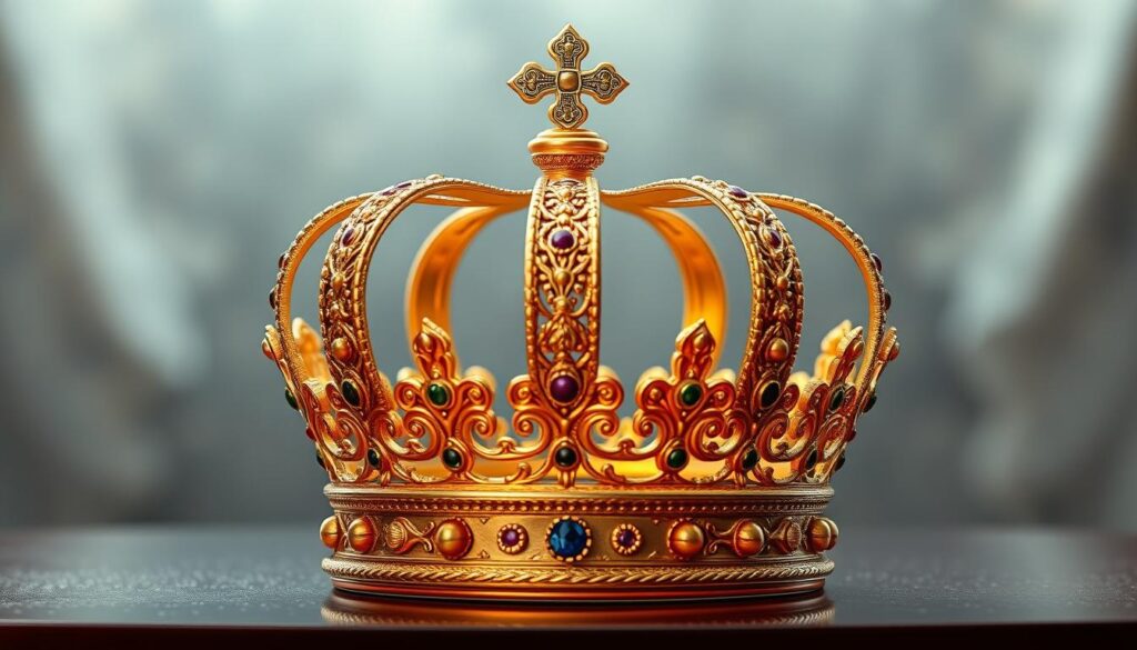 Generate an image of a royal crown symbolizing premium IPTV service.