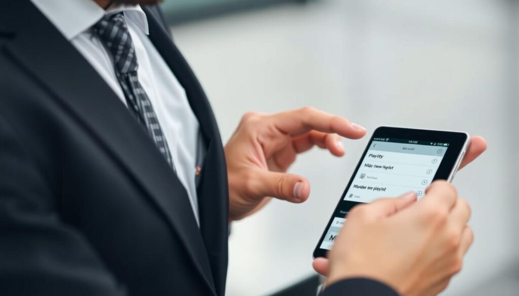 Generate an image of a user easily adding an M3U playlist to the Hot Player app on their device.