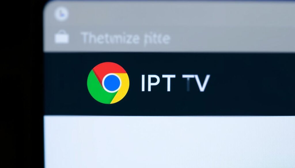 Generate an image of the Fast IPTV Player Chrome extension icon on a browser toolbar.